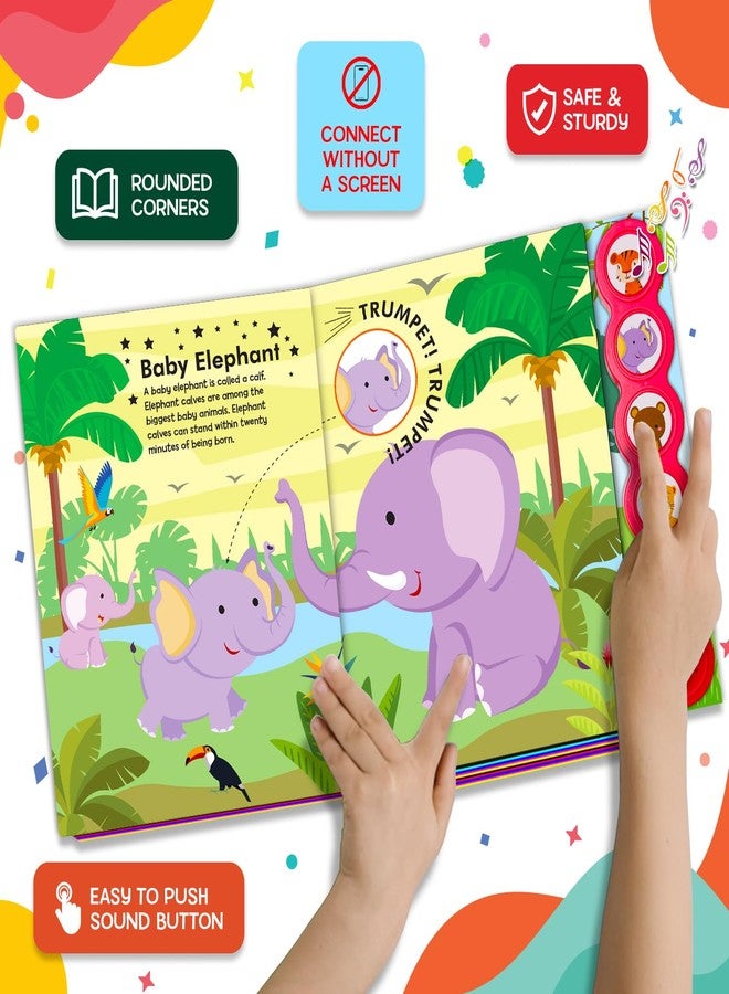 BRIJBASI Baby Animal Sound Book for Kids and Toddlers | Interactive Learning with Realistic Animal Sounds | Fun and Educational Storytime Book - Image 2